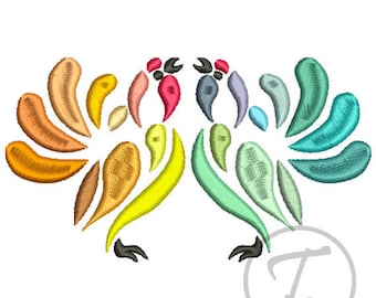 Bird embroidery design - Colorful Birds. Design of Birds. Embroidery  for birds. Applique design for birds - Machine embroidery. Pattern