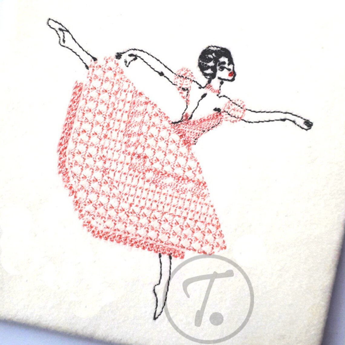Ballerina dancing embroidery clothes embroidery dancing  etsy