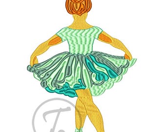 Ballerina, Machine Embroidery; Kids Design, Pattern (Digital Download)