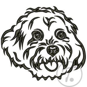 Face Maltese Embroidery Design
