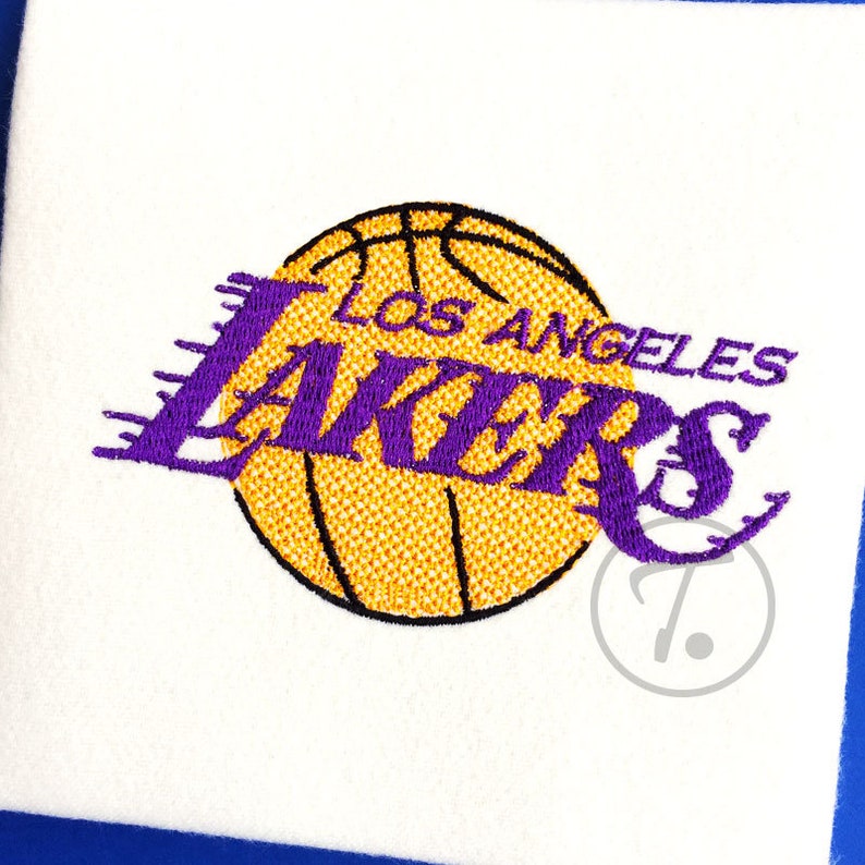 B001 Sports logos embroidery. LA Lakers logo. Basketball Etsy