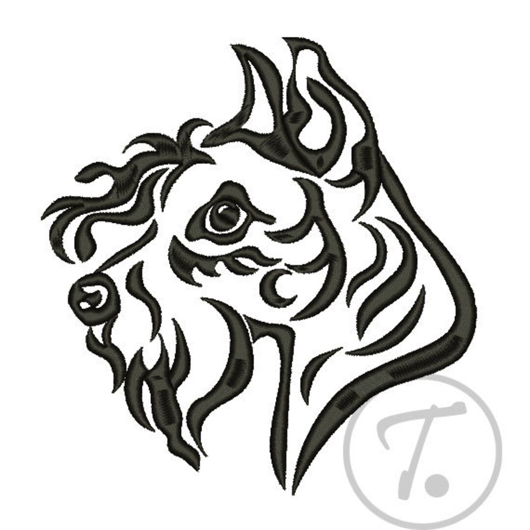 Scottish Terrier Dog Embroidery Design. 4 Size Dogs Embroidery Design