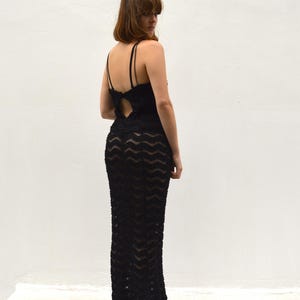90s see through cut out maxi party dress
