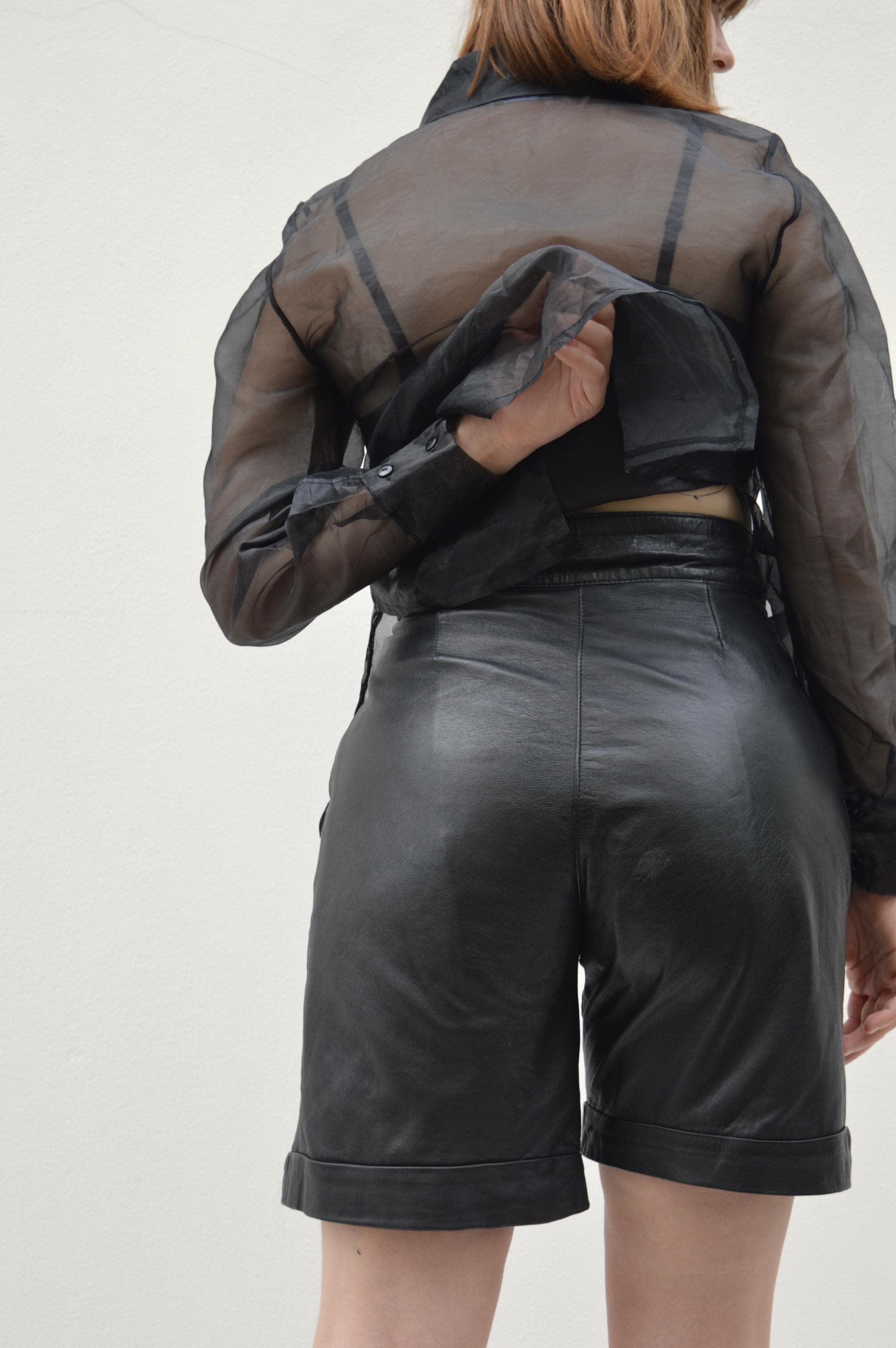 90s Leather Shorts - Etsy Ireland