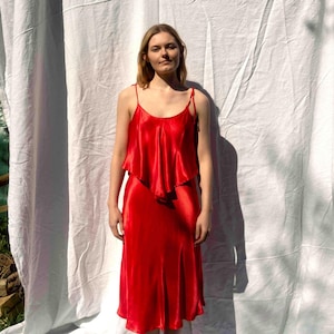 Vintage 1970s 'Studio 54' Red Disco Dress