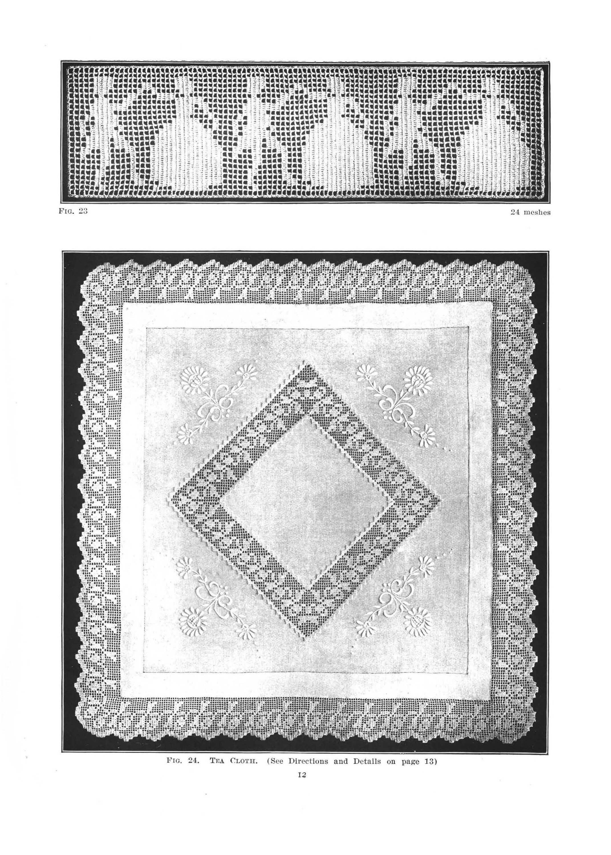 Priscilla Filet Crochet Lace Book No. 2 1915 by Mrs. F.W. Kettelle PDF