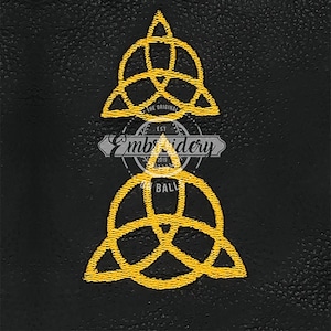 Triquetra symbool Tiny - Mini Machine borduurwerk ontwerp honkbal softbal voetbal basketbal weinig