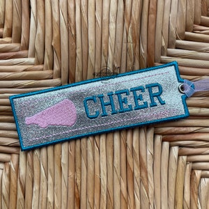 Cheer SPORTS Bookmark Keyfob Ornament Bag Tag Design – Machine Embroidery Design