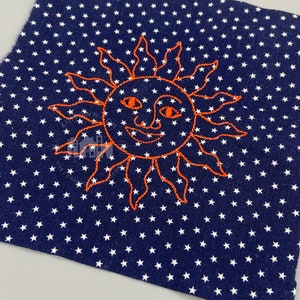 Happy Sun Outline – Machine Embroidery Design
