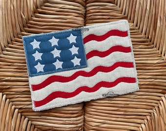 Americana Fill + Applique Flag - Machine Embroidery Design