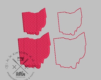 Ohio State Machine Embroidery - Etsy