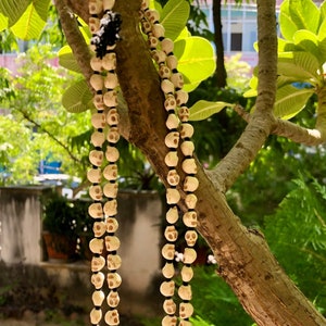 Goddess KALI Nar Mund Mala ROSARY Carved Skull 108+1 Prayer Beads, 8mm size 40 &quot; length Mala Rosary Yoga Prayer Healing Meditation halloween