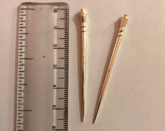 Palillos de dientes de plata de ley 925 para frutas y alimentos, diseño sencillo, 3,9-4 gramos, 5,5 cm. Envío gratuito.