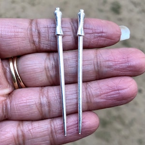 2 Piece 925 Sterling Silver Toothpick for Teeth, Fruits, Food, Plain Design, 4.5 gram, 6 cm Free Ship