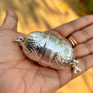 999 Silver Handmade Coconut, Hindu Religious Article, Shriphal, nariyal, collectible item, gift article, Pooja article, 12 grams, Free Ship
