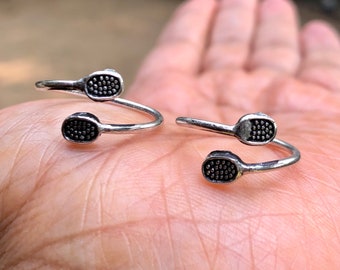 2 Pc 925 Sterling Silver Toe Rings Adjustable, Oxidized, Kids Rings, Beach Toe Rings, Summer Toe Rings, For Adults Kids, Oval, Free Ship