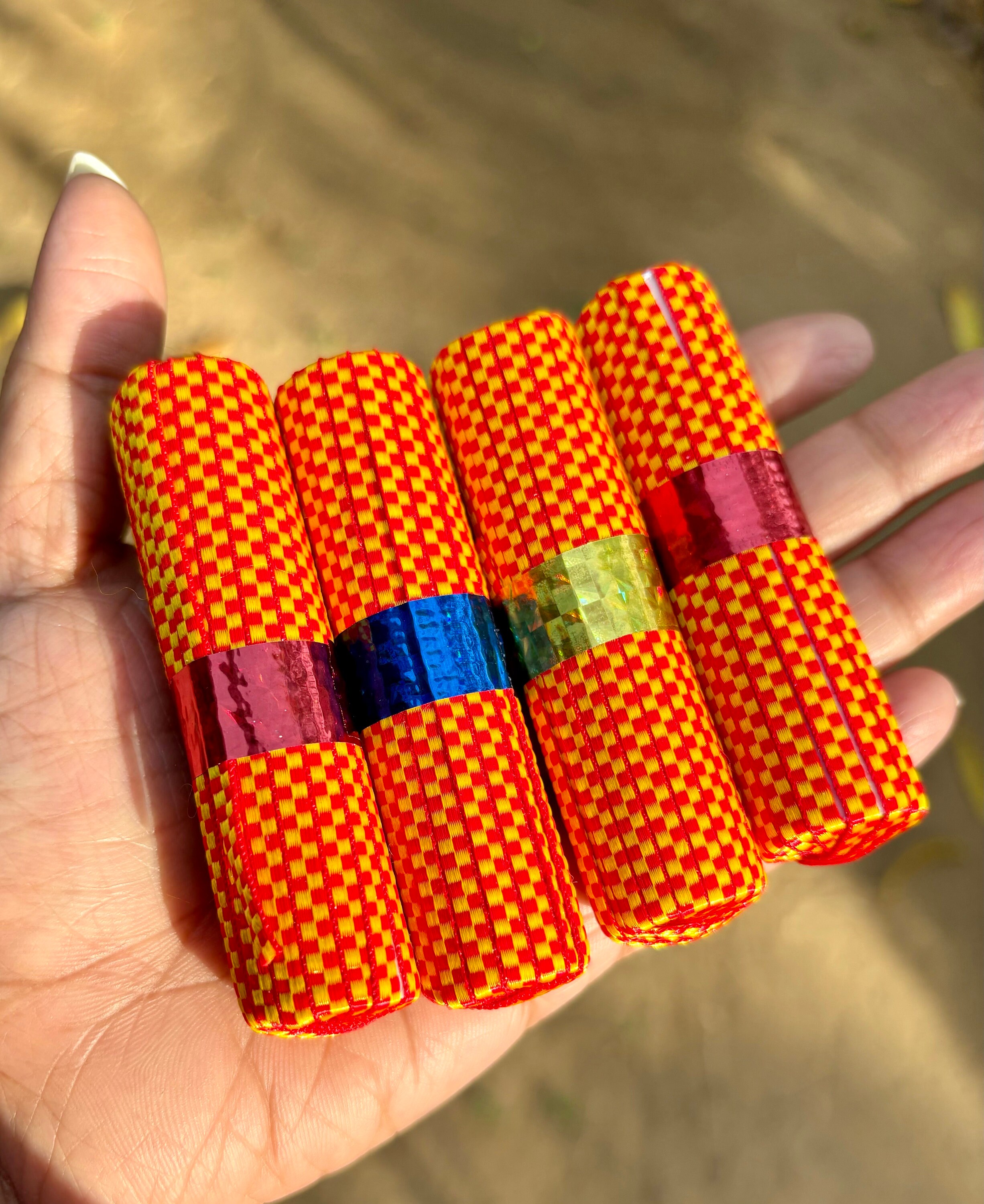 Godu Reksha 4 Pc Multi Color Silk MOLI MAULI KALAWA Raksha Sutra Sacred Thread for ...