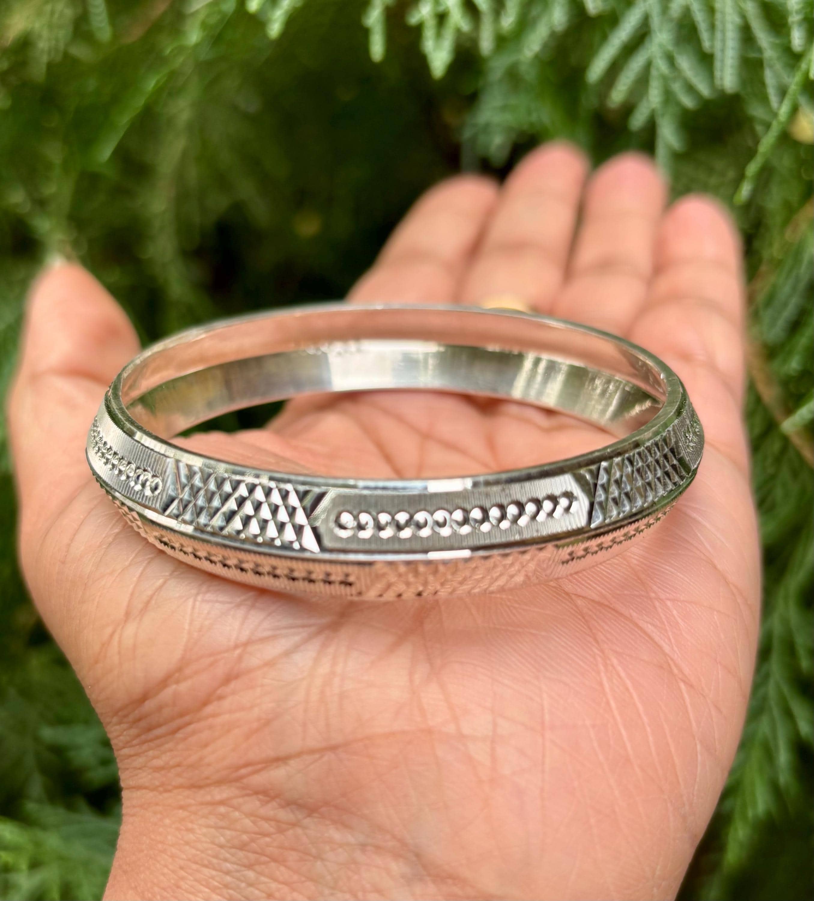 Pc 999 Pure Silver Healing Bangle Bracelet Jewelry, Jointless