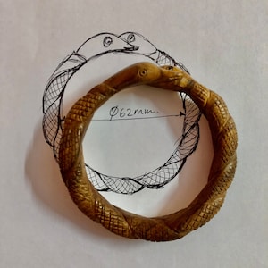 Kadamb Holz Cobra Schlangen Armreif, Statement Schmuck, Handgeschnitzt Handgeschnitzt Handgeschnitzt Cocktail Schmuck, Party wear Schmuck, 62 mm dia