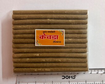 100 grams Indian Kevra Kevda DHOOP Incense Sticks 37-40 pc Meditation Puja Yoga- traditionally hand rolled, handmade, aromatherapy