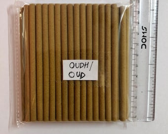 Indian OUDH OUD Agarwood DHOOP Incense Sticks 45-50 pc Meditation Puja Yoga- traditionally hand rolled Free Ship