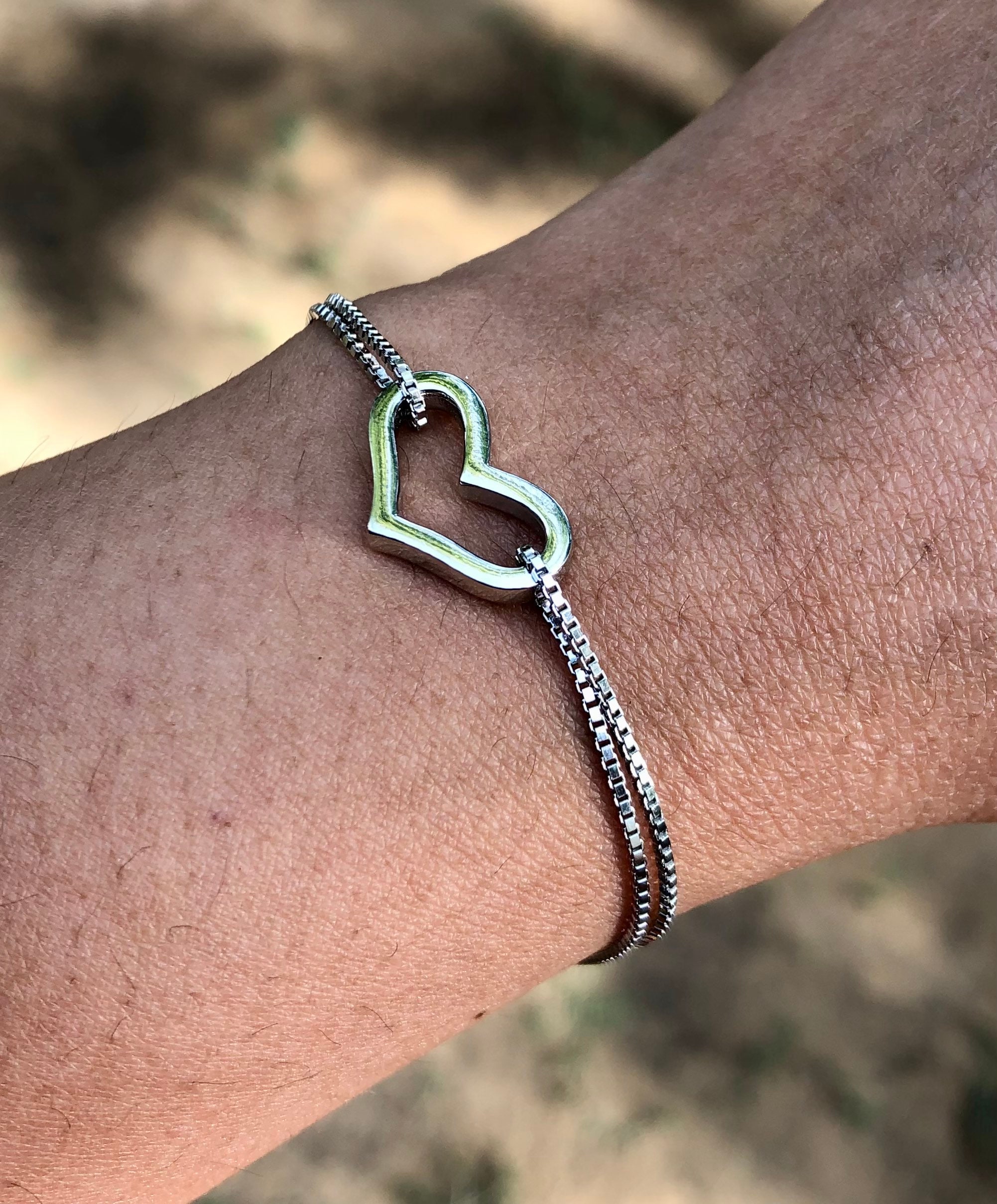 2 pezzi Braccialetti doppio strato con cuore e stella ... - Shein