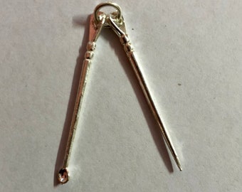 925 Sterling Silver Toothpick + Ear Cleaner, ear wax remover Set - Plain Design 3.3- 3.5 gram Free Ship