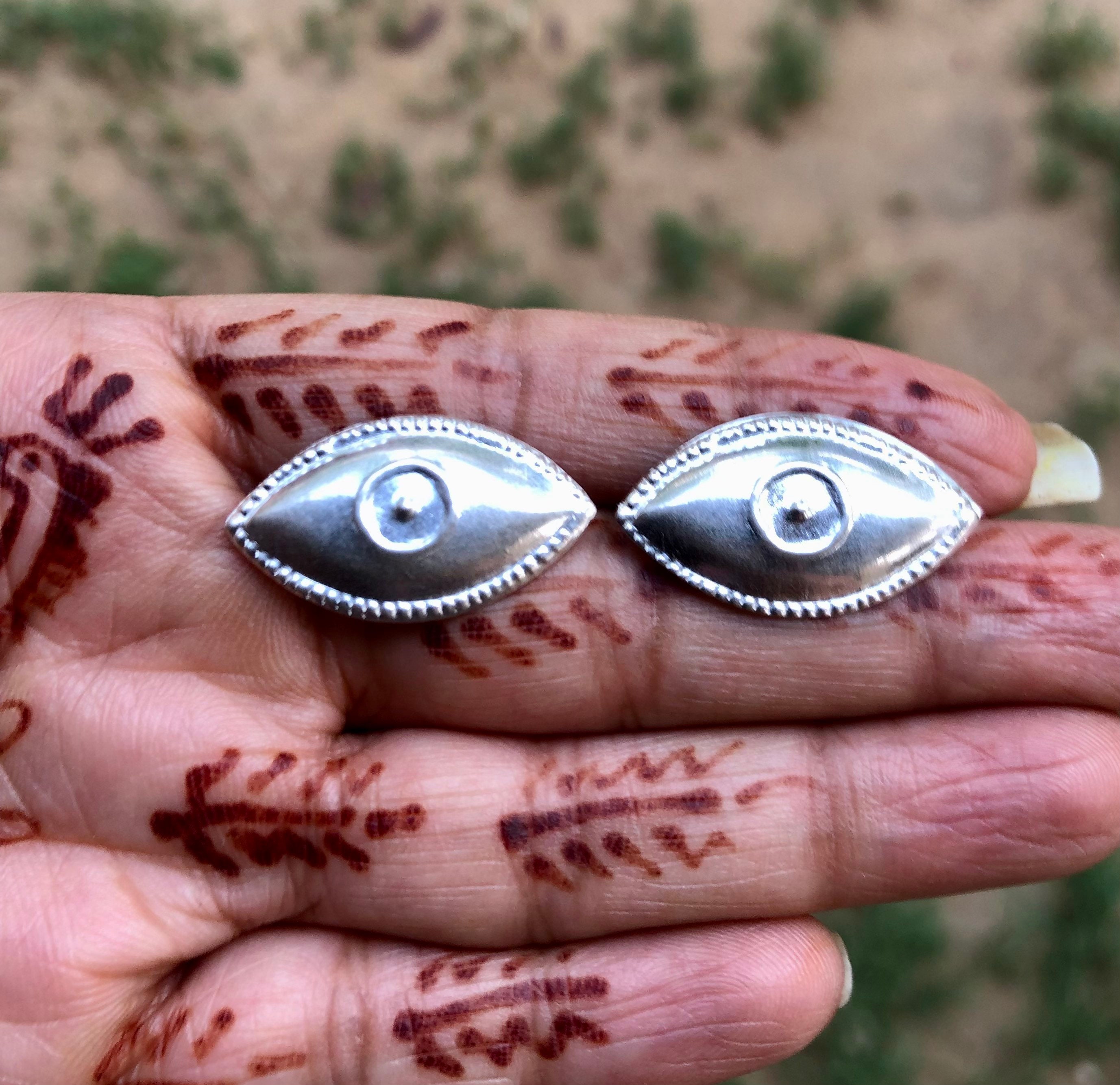 999 Pure Silver Handmade Silver 1 Pair Eyes, 3cm Each, 1.8 Gm, for