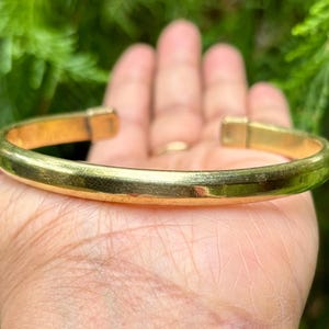 1 Pc Pure Ashtadhatu, Gold Plated Healing Bangle, Cuff, Bracelet, Jewelry, Spiritual Bangle for Kriya Astrological purposes, Plain
