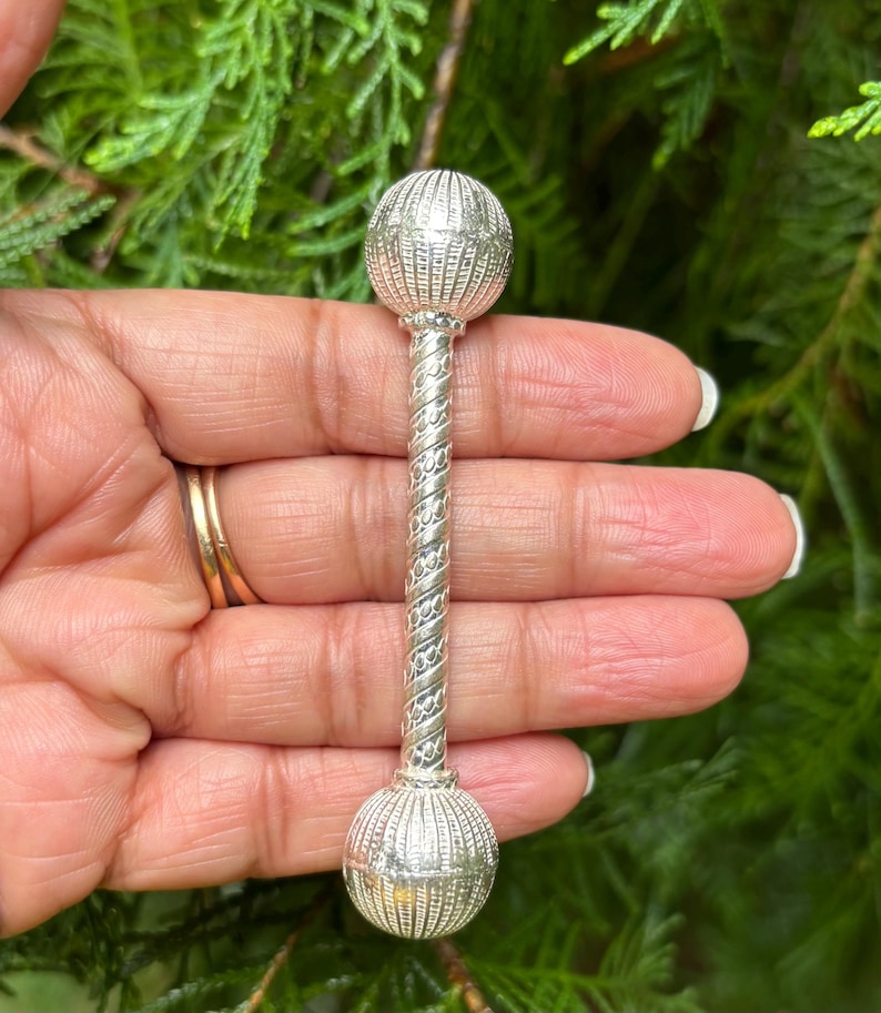 Textured Rattle 999 Fine Silver Hindu Religious Kanha Ji Laddu Gopals Jhunjhuna Baby ...
