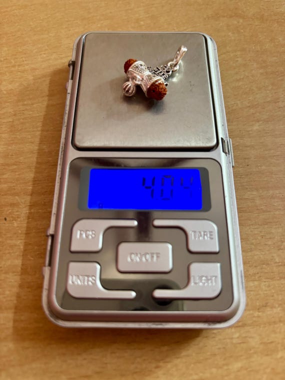 Argento 925 + 5 medaglioni Mukhi RUDRAKSHA pendenti Lord Shivas