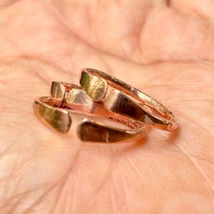 Ren kopparring 3 st, helande smycken, kopparsmycken, ring i anpassad storlek, hammarring, tumring, fingerring, tåring, helande ring