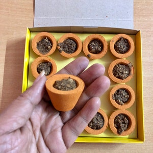 Indian 12 CUPS Sambrani Incense CHANDANAM - Sandalwood + Benzoin Resin Dhoop Dry- meditation puja Handmade Traditionally Free Ship