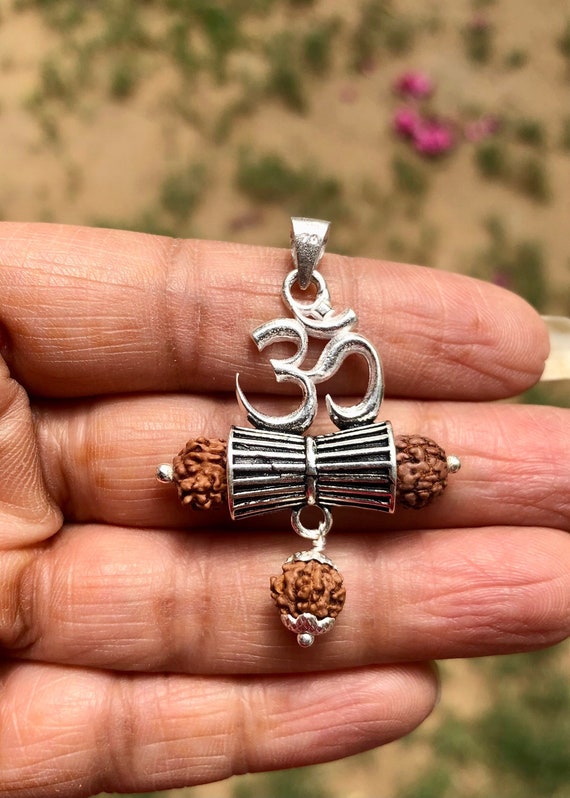 Double Sided Om Ganesh Necklace - Copper , Silver Double Sided Om Ganesh Necklace - Copper , Silver
