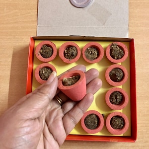 Indian 12 CUPS Sambrani Incense AARTI- Mixed temple fragrances- Benzoin Resin Dhoop Dry- meditation puja Handmade Traditionally Free Ship