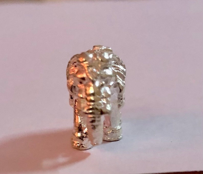 999 Pure Silver Hindu Religious Elephant Idol Statue 2.2 Cm 10.2 Gm
