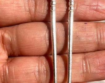 Lot De 2 Cure-dents En Argent Sterling 925 - Design Uni, 3.9-4 Grammes, éco-friendly, Inde