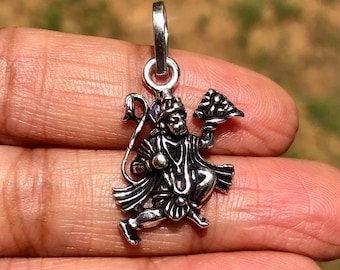 Artisan Crafted 925 Sterling Silver Lord Hanuman Hanumana Pendant Jewelry, wearing, keeping in temple, puja Handmade, Handcrafted 3.21 gms