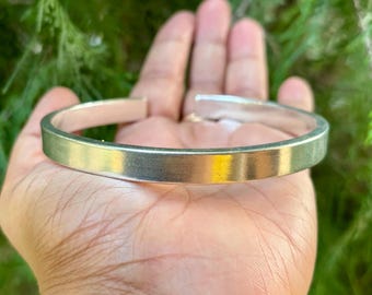 999 Pure Silver Healing Bangle Bracelet: Jointless Kriya, 9 Inch