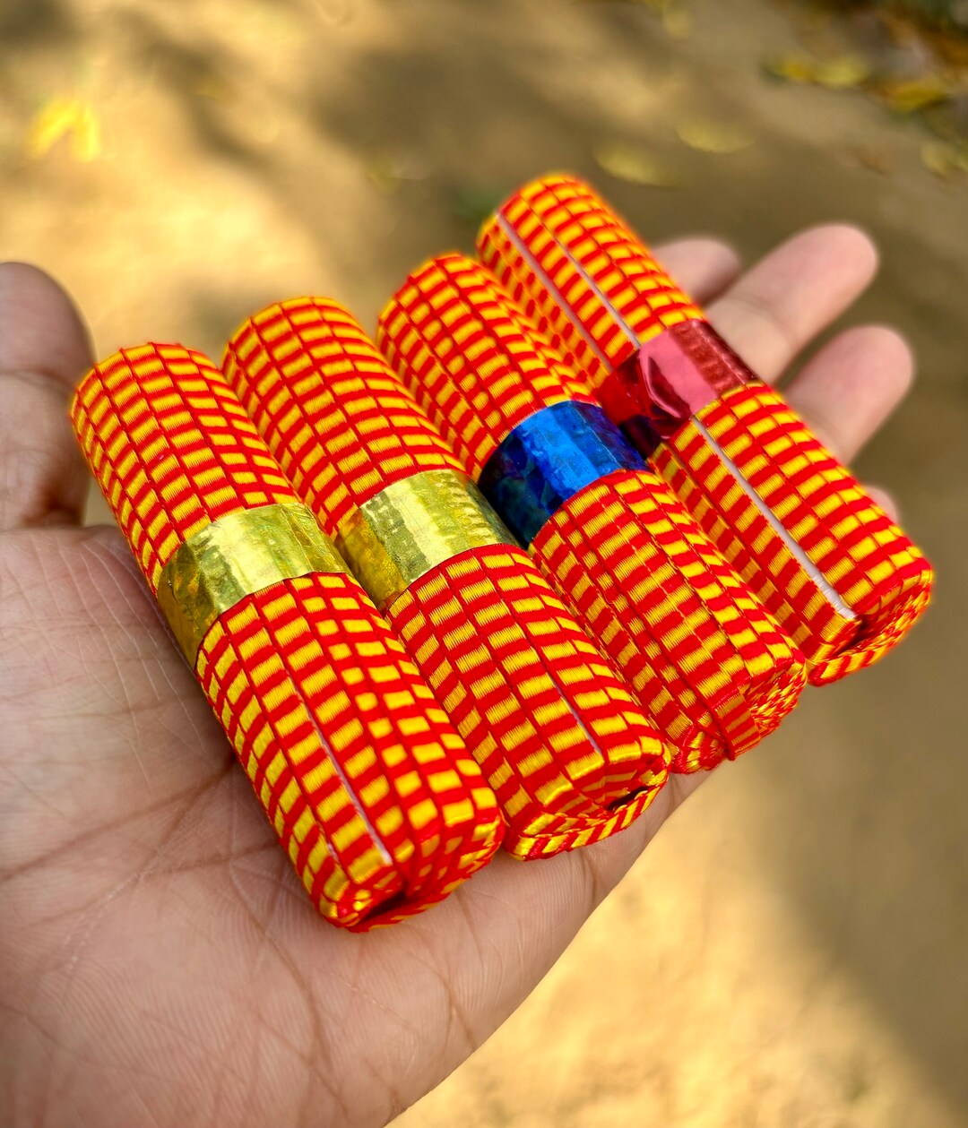 Godu Reksha 4 Pc Multi Color Silk MOLI MAULI KALAWA Raksha Sutra Sacred Thread for ...