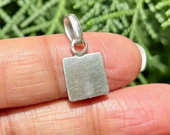999 Pure Silver Square Pendant, Handmade, Astrological Remedy
