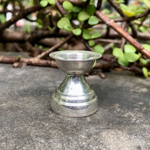 925 Sterling Silver Hindu Religious Diya Deepak 2.5 cm, 5.5gms Temple Pooja Hindu Religion, Silver Ghee Jyot, Jyoti, Silver Gift articles