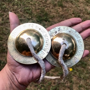 3 inch Hand Cymbals Metal Manjira Manjeera Manjire Indian Percussion Musical Instrument, Krishnas Aarti Arti Bhajan Religious ceremonies