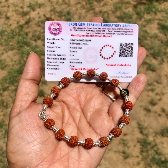 Sphatik rudraksh bracelet crystal rudraksha bracelet with 5face rudraksh  bracelet with Sphatik Crystal