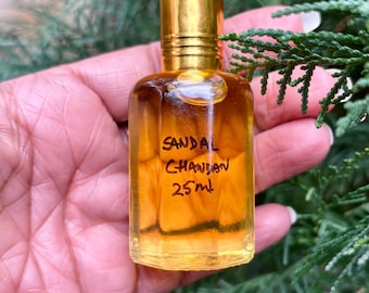 25 ml d'huile de bois de santal de Mysore originale Chandan Attar, origine indienne, parfum naturel, parfum de dieux, aromathérapie, parfum de santal, bateau gratuit