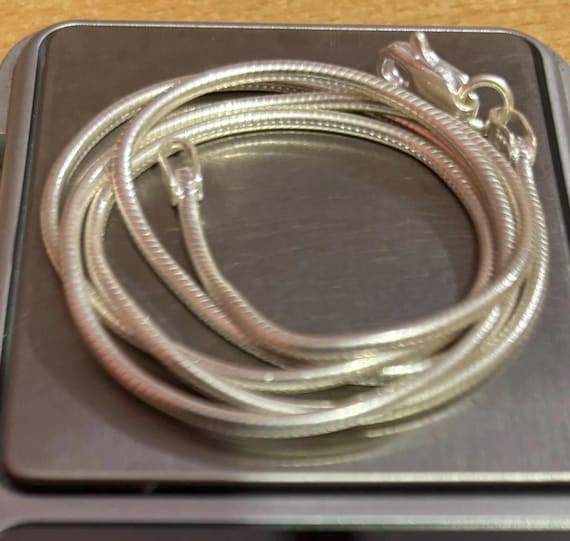 999 silver chain, 22 inch length approx and 13-14 gram weight approx