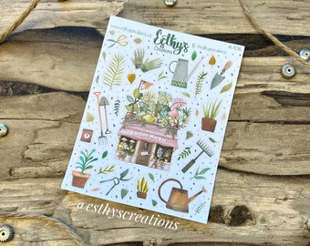 Planten winkel stickers, garden market, tuinieren, bujo stickers, bulletjournal, planner stickers