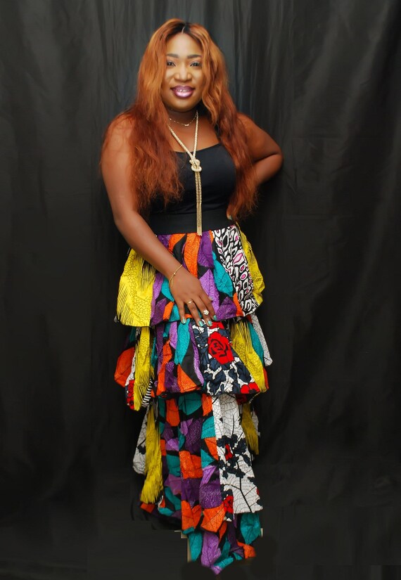 Layered clearance skirt colourful