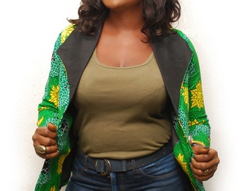 Green Ankara Collar Jacket