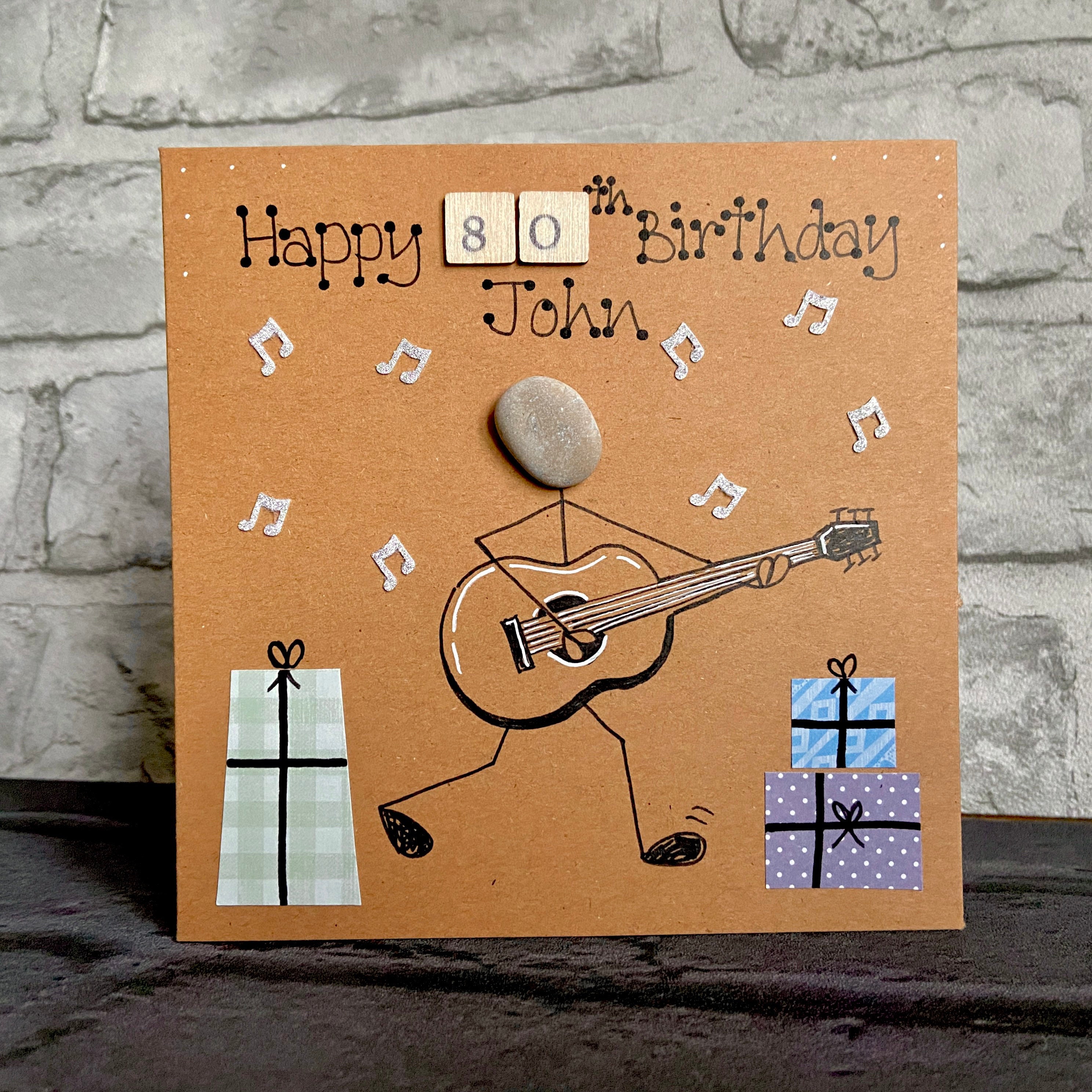 Guitar Birthday Card: Musician Greeting Card - Guitar Player Greeting Card - Israel - View #11